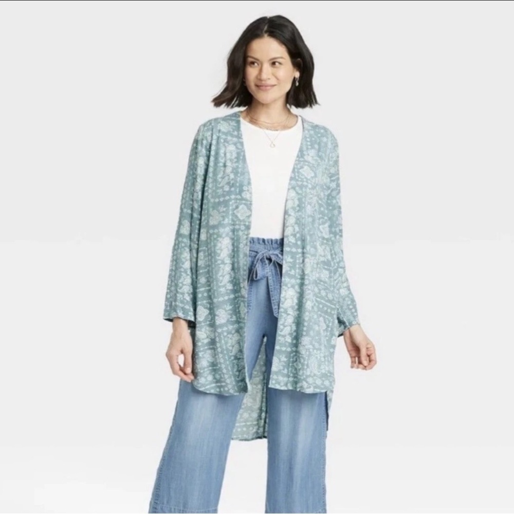 Knox Rose Light Blue Patterned Tunic